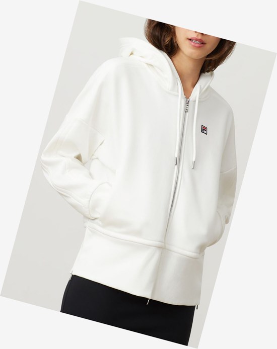 Fila Fila Milano Knit Full-zip Hoodie Off-white | 169075-BZL