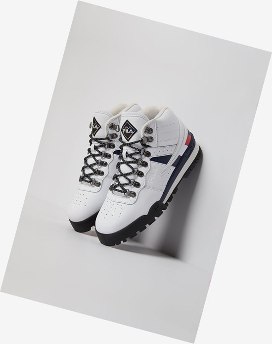 Fila Fitness Hiker Mid Tenis Shoes Wht/Fnvy/Blk | 059618-RQA