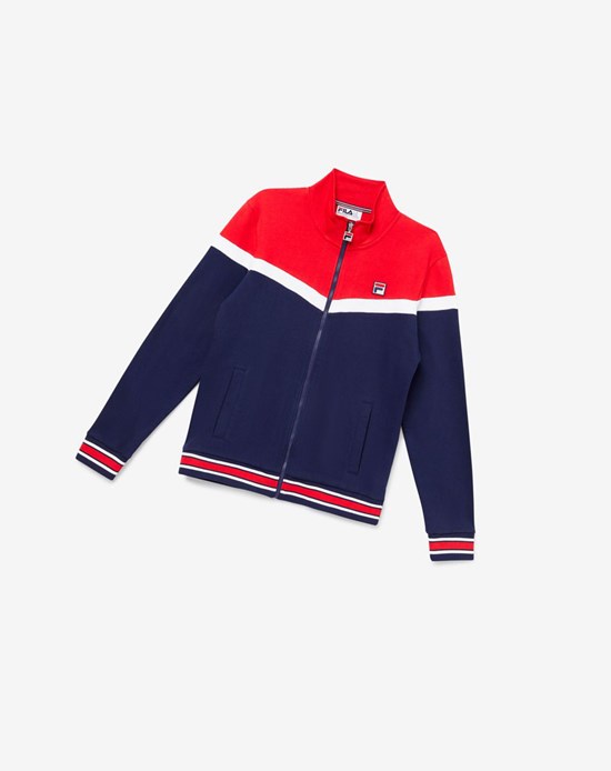 Fila Flint Pista Jacket 410 Peacoat | 735920-FBO