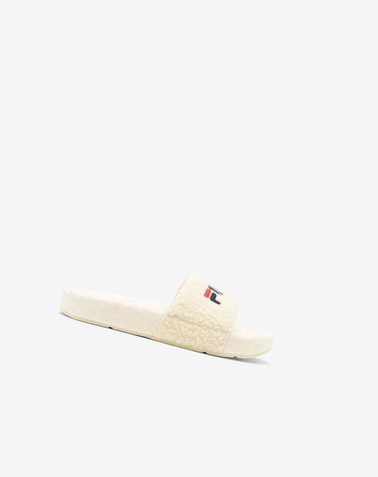 Fila Fuzzy Drifter Chanclas Sandals Creme Azul Marino Rojos | 317926-JPR