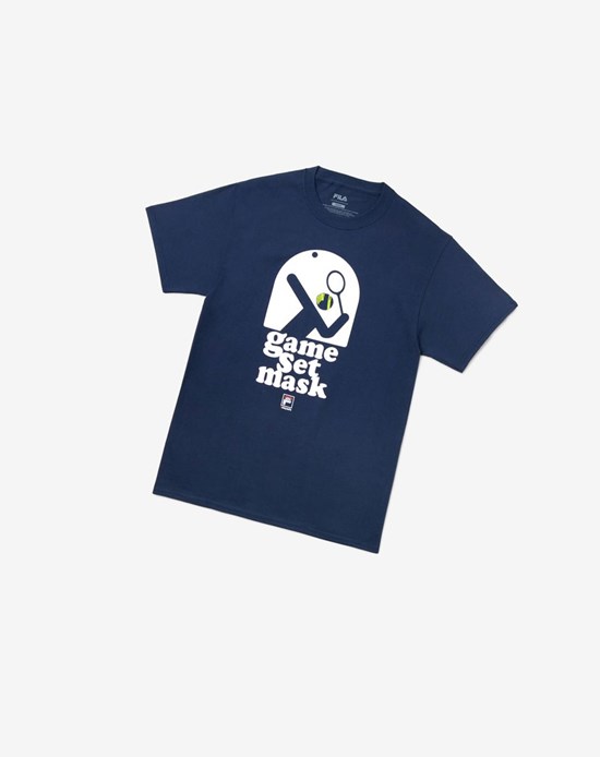 Fila Game Set Mask Tee Azul Marino | 017932-XPF
