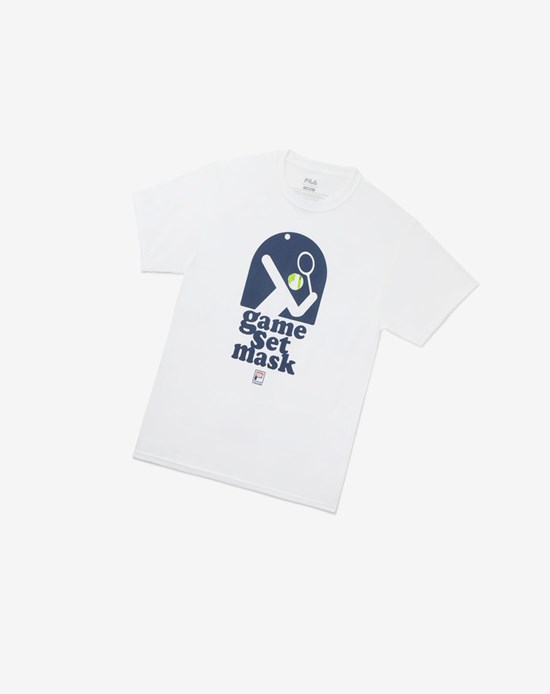Fila Game Set Mask Tee Blancos | 926307-WGZ