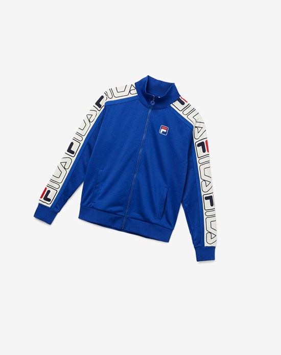 Fila Gatlin Pista Jacket Azules Rojos | 561938-FGE