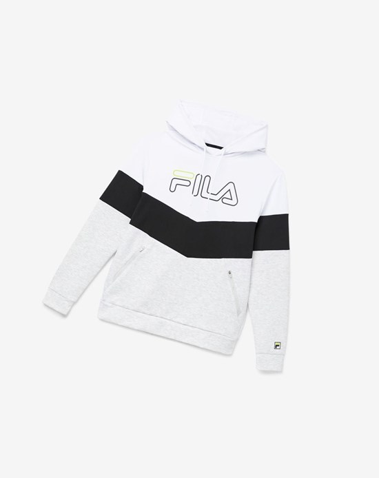 Fila Gerado Tech Hoodie Blancos Grises Claro | 135297-AIK