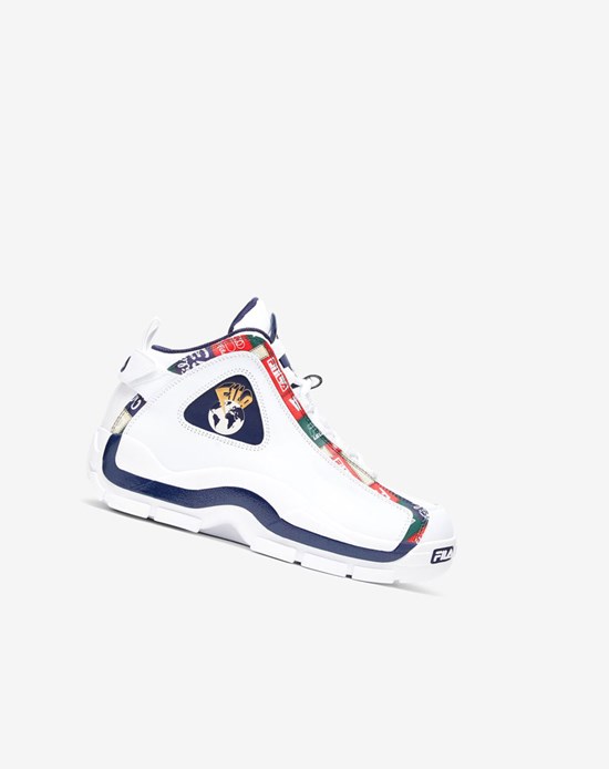 Fila Grant Hill 2 Patchwork Sneakers Blancos Azul Marino Rojos | 821460-PID