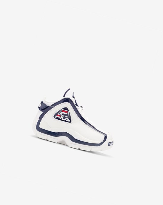 Fila Grant Hill 2 Sneakers Blancos Azul Marino Rojos | 897503-UXQ