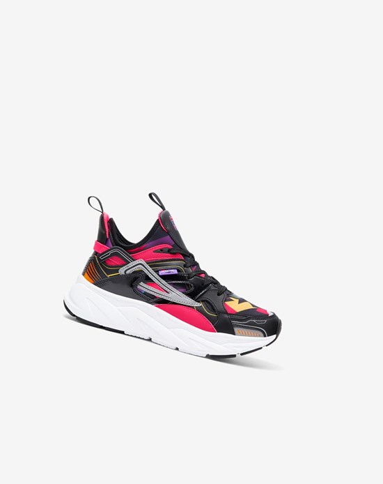 Fila Hallasan '90s Sneakers Negros Rosas Blancos | 892341-EWI