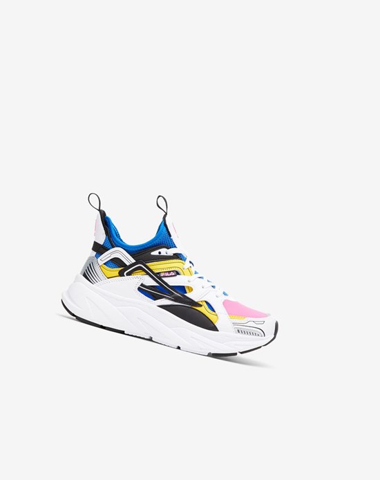 Fila Hallasan Sneakers Blancos Negros Azules | 736580-DRN