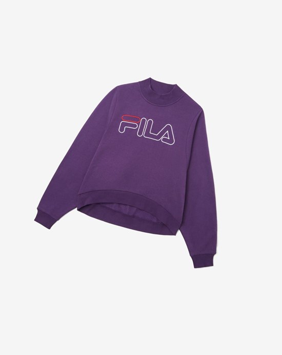 Fila Hanami Sweatshirt Morados Blancos Rojos | 205836-XJB