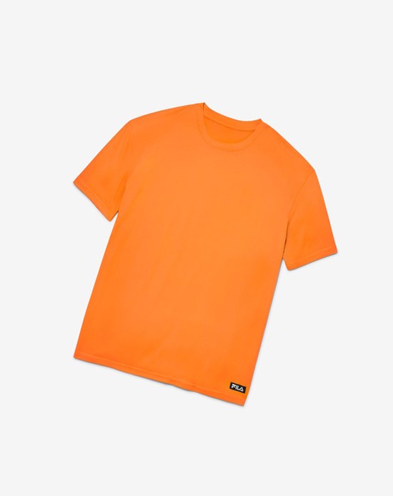 Fila High Visibility Corta Sleeve Trabajo Shirt Naranjas | 576490-FWY