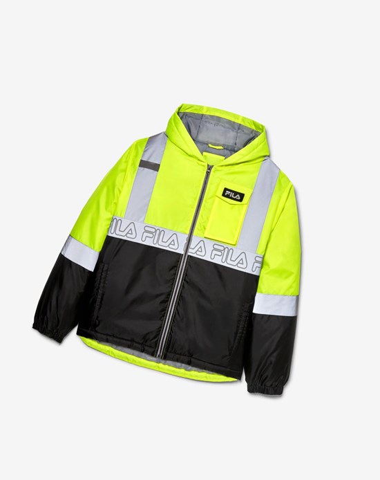 Fila High Visibility Field Encapuchado Jacket Amarillos | 594802-EFK