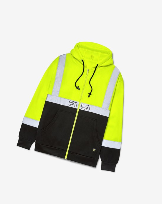 Fila High Visibility Long Sleeve Trabajo Hoodie Amarillos | 543671-MCL
