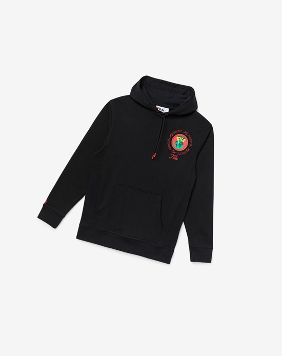 Fila Hunt Hoodie Negros | 841602-BWL