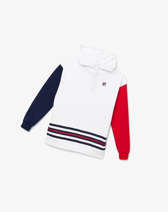 Fila Indu Hoodie Blancos Rojos | 470386-BYL