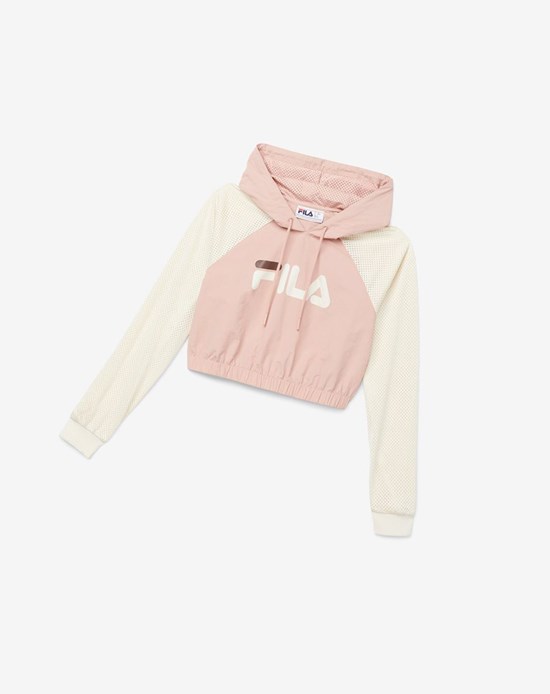 Fila Isha Cropped Hoodie Azules | 102537-DPY