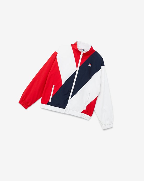 Fila Ishani Windbreaker Rojos Blancos | 586304-CDW