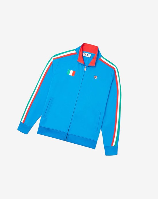 Fila Italy Pista Jacket Azules Rojos | 472963-UEH