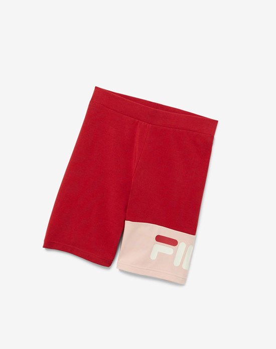 Fila Kaira Bike Shorts Rojos Rosas | 819420-GRQ
