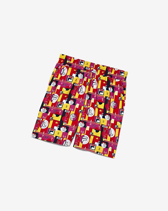 Fila Keme Printed Swim Corta Negros | 509273-HLY