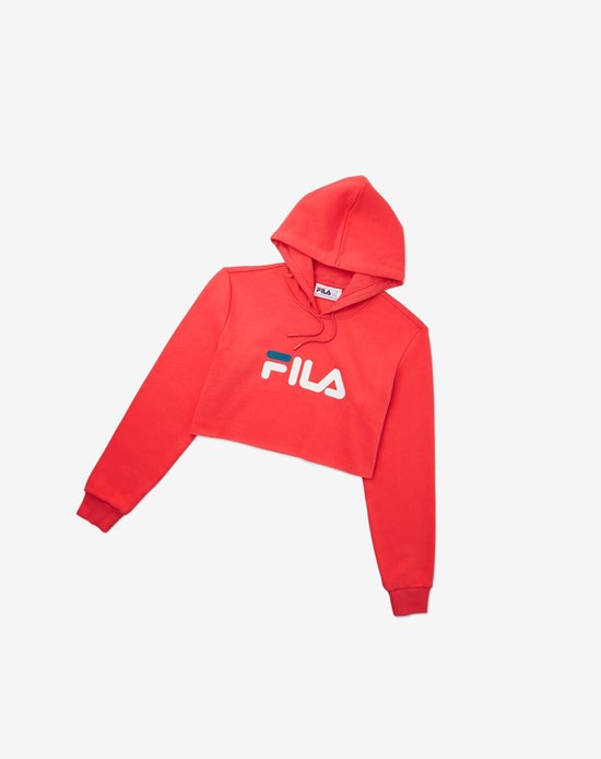 Fila Lalage Cropped Hoodie Blancos Azules | 826571-ZDG