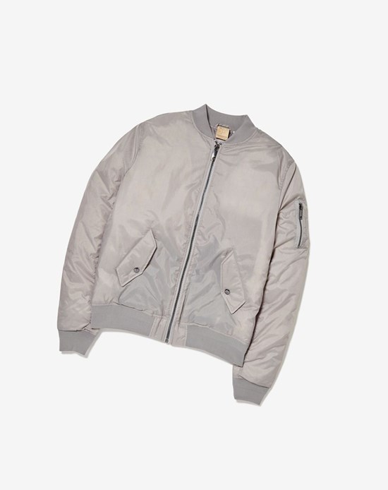 Fila Lau Bomber Jacket 289 Ash | 051948-OIN
