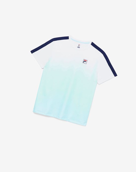 Fila Legends Ombre Crew Blancos Azul Marino | 493706-VZQ