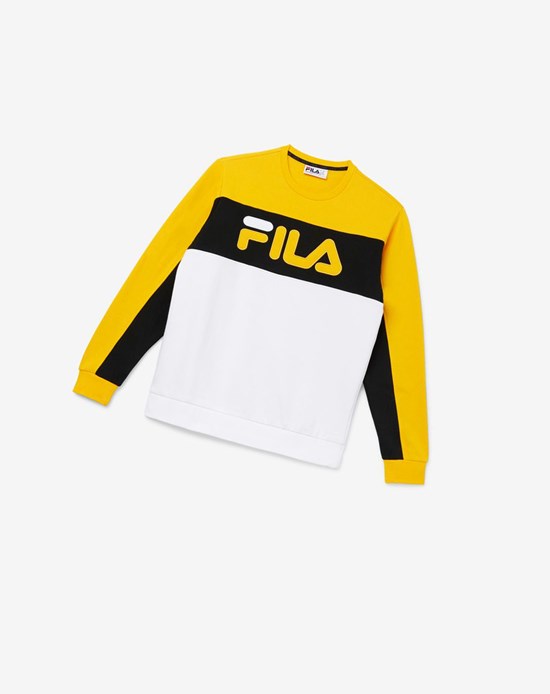 Fila Lesner Fleece Crew 755 Gfus/Blk/Wht | 143028-WFG