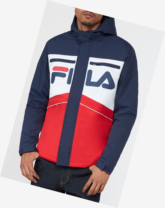 Fila Linden Jacket Navy/Wht/Cred | 160375-UTB