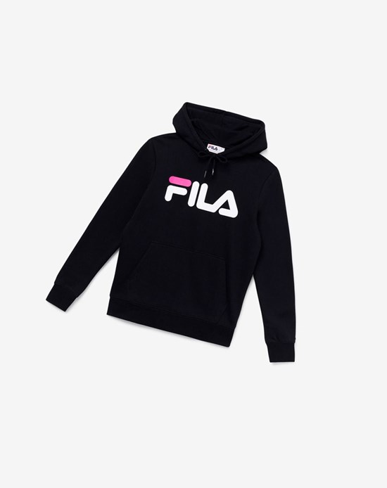 Fila Lucy Hoodie Negros Blancos Rosas | 208341-VKZ