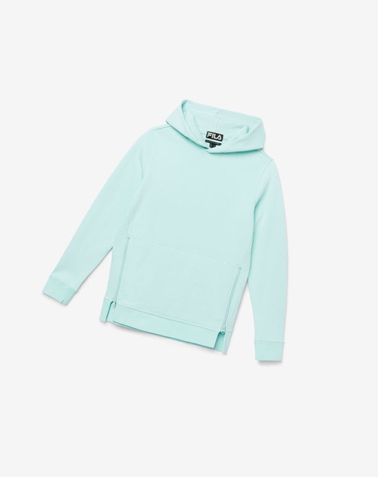 Fila Maddox Pullover Hoodie Azules | 645832-KJF
