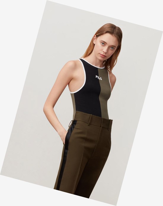 Fila Manon Bodysuit Blk/Dolv/Wht | 371846-EIU