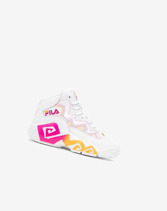 Fila Mb Stitch Sneakers Blancos Rosas Naranjas | 178362-MPZ