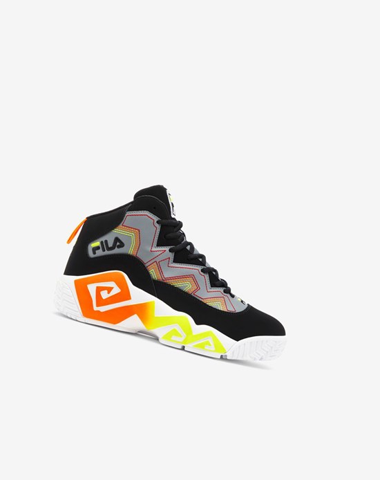 Fila Mb Stitch Sneakers Negros Naranjas | 389465-SEV