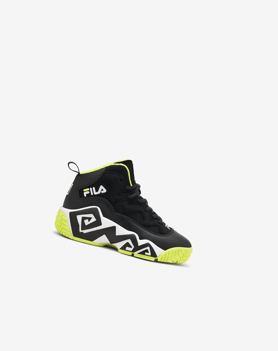 Fila Mb Tenis Shoes Blk/Sfty/Wht | 580396-FER