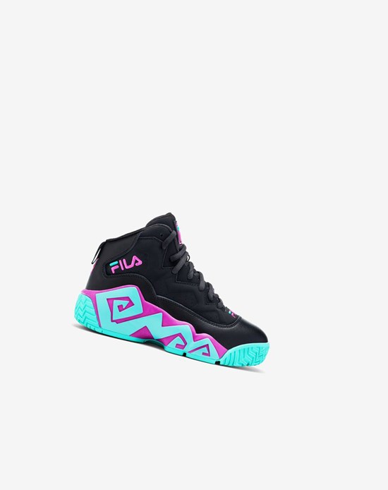 Fila Mb Tenis Shoes Negros Morados Flores | 375861-TGY