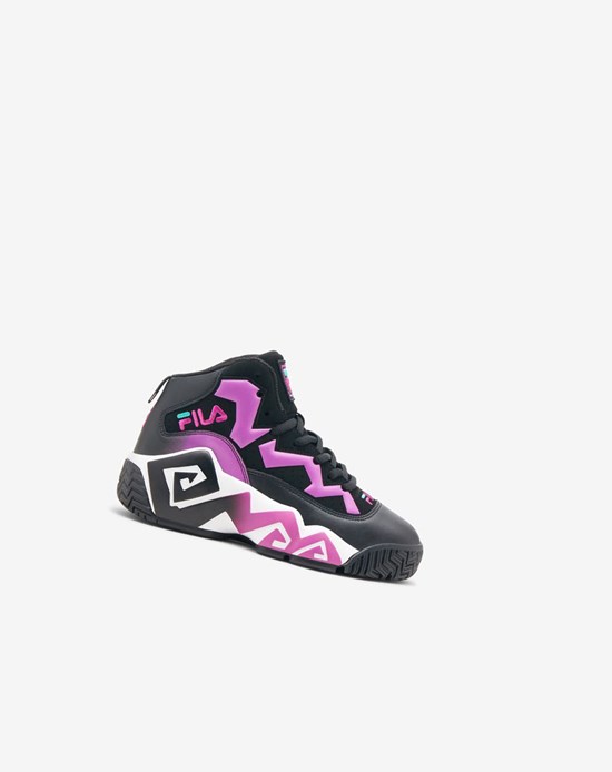 Fila Mb Tenis Shoes Negros Morados Flores Blancos | 827635-TBH