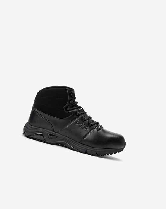 Fila Memory Breach Slip Resistant Steel Puntera Shoe Boots Black/Black/Blk | 945637-RVU