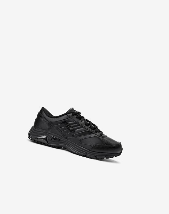 Fila Memory Flux Slip Resistant Anchos Ancho Shoe Casuales Shoes Blk/Blk/Blk | 437690-VNG