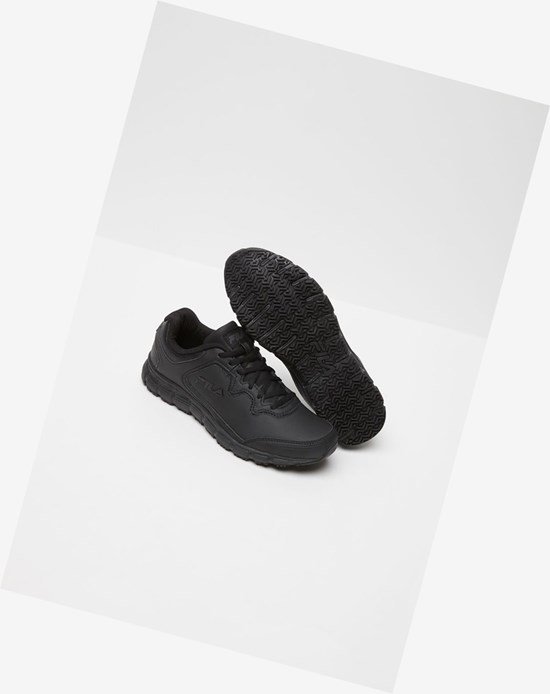 Fila Memory Fresh Start Slip Resistant Shoe Casuales Shoes Black/Black/Blk | 108926-GRD