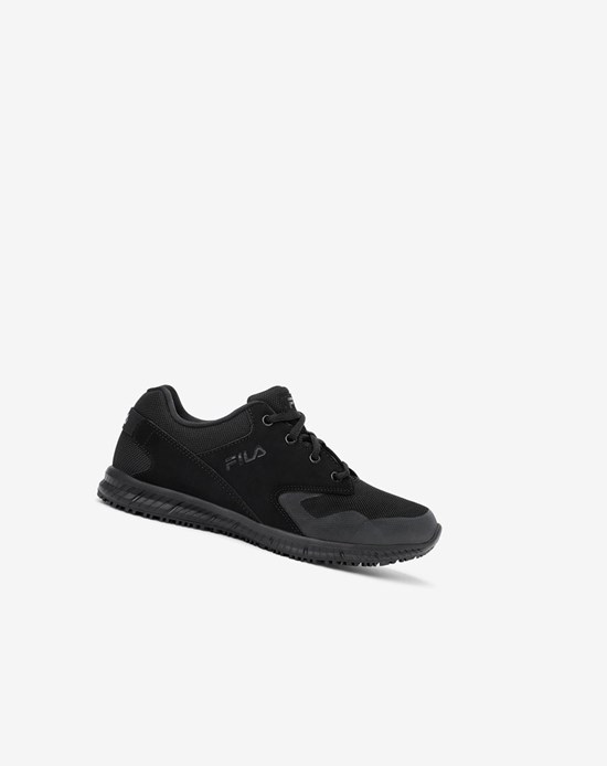 Fila Memory Layers Evo Slip Resistant Anchos Ancho Shoe Casuales Shoes Negros Negros Negros | 053164-MTB