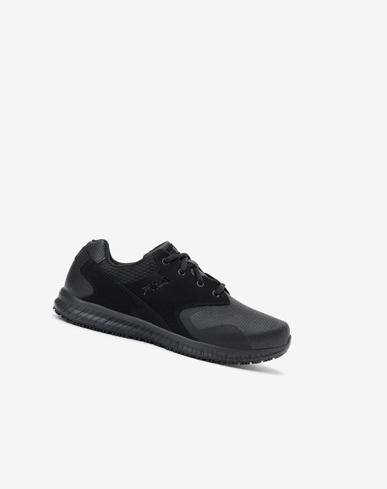 Fila Memory Layers Slip Resistant Anchos Ancho Shoe Casuales Shoes Blk/Blk/Blk | 631780-KQY