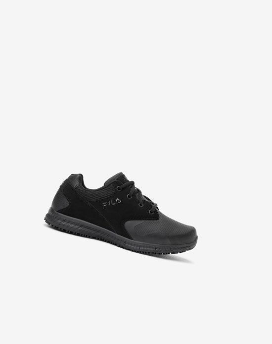 Fila Memory Layers Slip Resistant Anchos Ancho Shoe Casuales Shoes Negros | 948510-ZXF