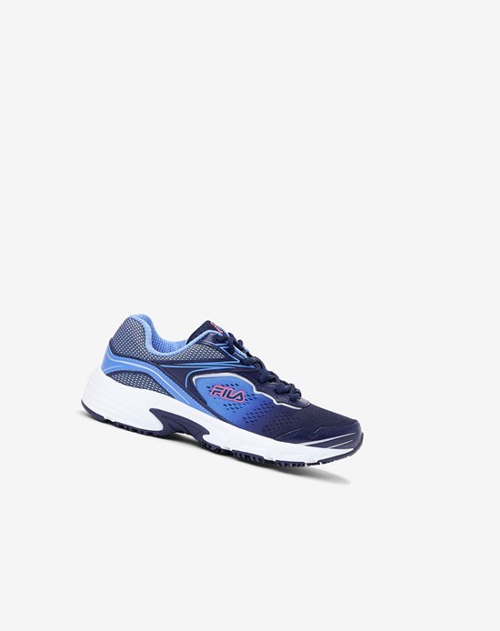 Fila Memory Runtronic Slip Resistant Shoe Casuales Shoes Azul Marino Rosas | 102459-DQC