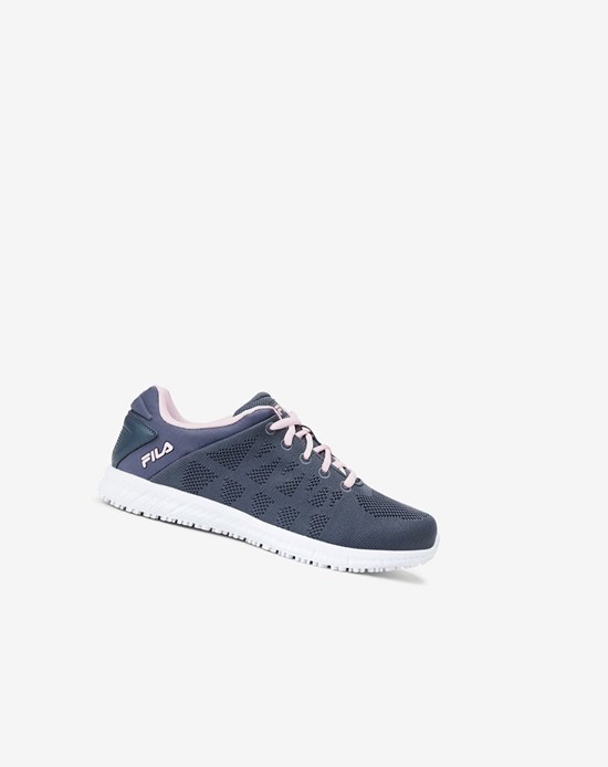 Fila Memory Techknit Slip And Agua Resistant Shoe Casuales Shoes Rosas Blancos | 519872-VDO