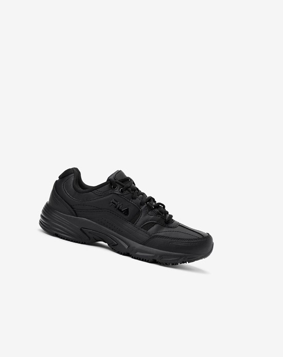 Fila Memory Workshift Slip Resistant Anchos Ancho Shoe Casuales Shoes Blk/Blk/Blk | 257301-PIA
