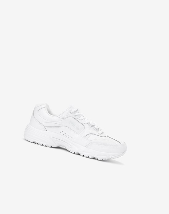 Fila Memory Workshift Slip Resistant Anchos Ancho Shoe Casuales Shoes Wht/Wht/Wht | 614782-WTL