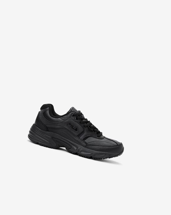 Fila Memory Workshift Slip Resistant Shoe Casuales Shoes Blk/Blk/Blk | 083762-BAS