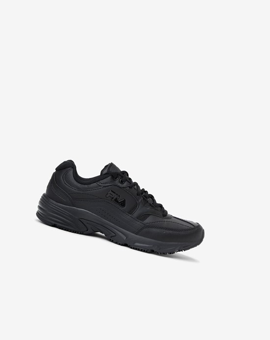 Fila Memory Workshift Slip Resistant Shoe Casuales Shoes Blk/Blk/Blk | 387506-HWR