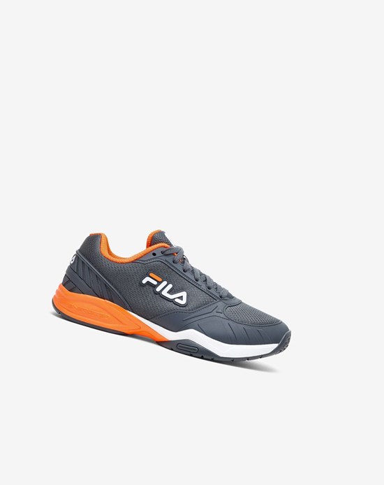Fila Men’S Volley Zone Tenis Shoes Azules Blancos Naranjas | 145083-RYL
