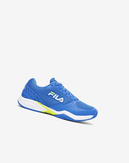 Fila Men’S Volley Zone Tenis Shoes Azules Blancos Amarillos | 406783-WVX